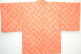 Fully Shibori Vintage Orange Geometric